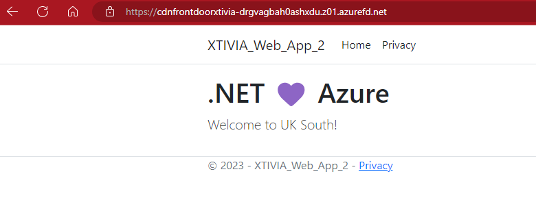 Deploying Azure Front Door with a Web Application Firewall using Custom Rules Copy and Paste front Door Endpoint