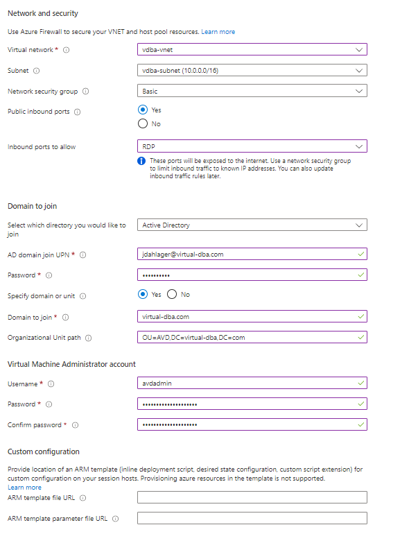 Setting up FSlogix with Azure Virtual Desktop Network and Security