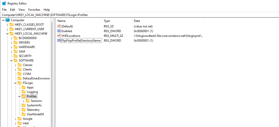 Setting up FSlogix with Azure Virtual Desktop FlipFlopProfileDirectoryName