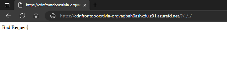 Deploying Azure Front Door with a Web Application Firewall using Custom Rules WAF Working