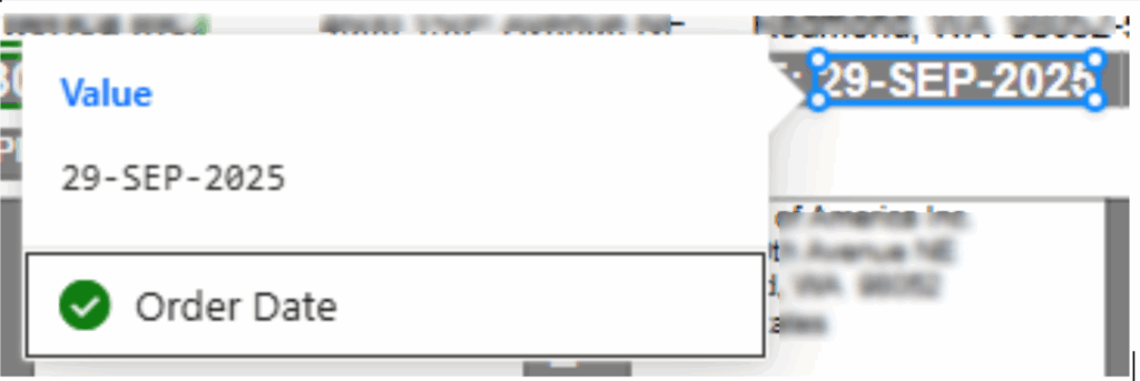 Automated Purchase Order Processing with Microsoft Power Automate and AI Builder Tag Docs Match Data Points