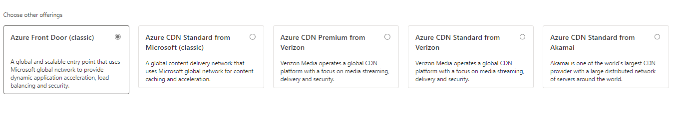 Deploying Azure Front Door with a Web Application Firewall using Custom Rules Choose Other Offerings