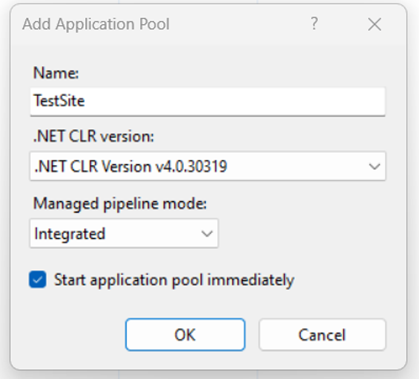 Deploying an Application to IIS Name Application